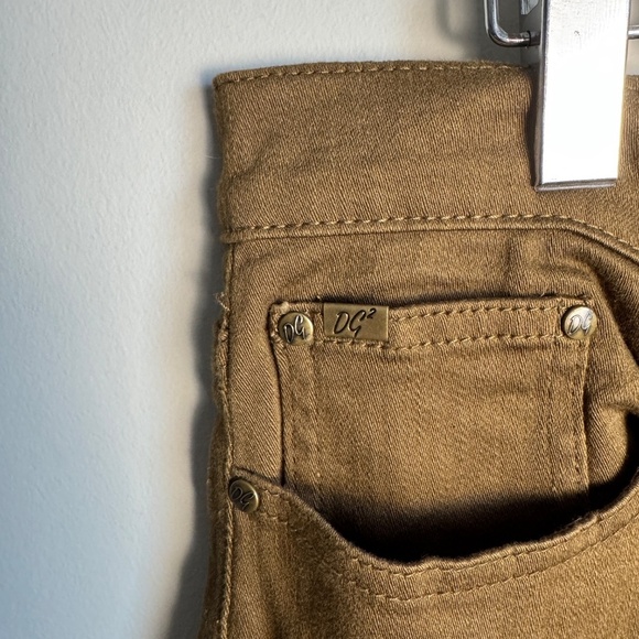 DG2 Women's Ankle Zip Denim Moto Pants Brown 12P Festival Casual Y2K Stretch - Picture 8 of 16